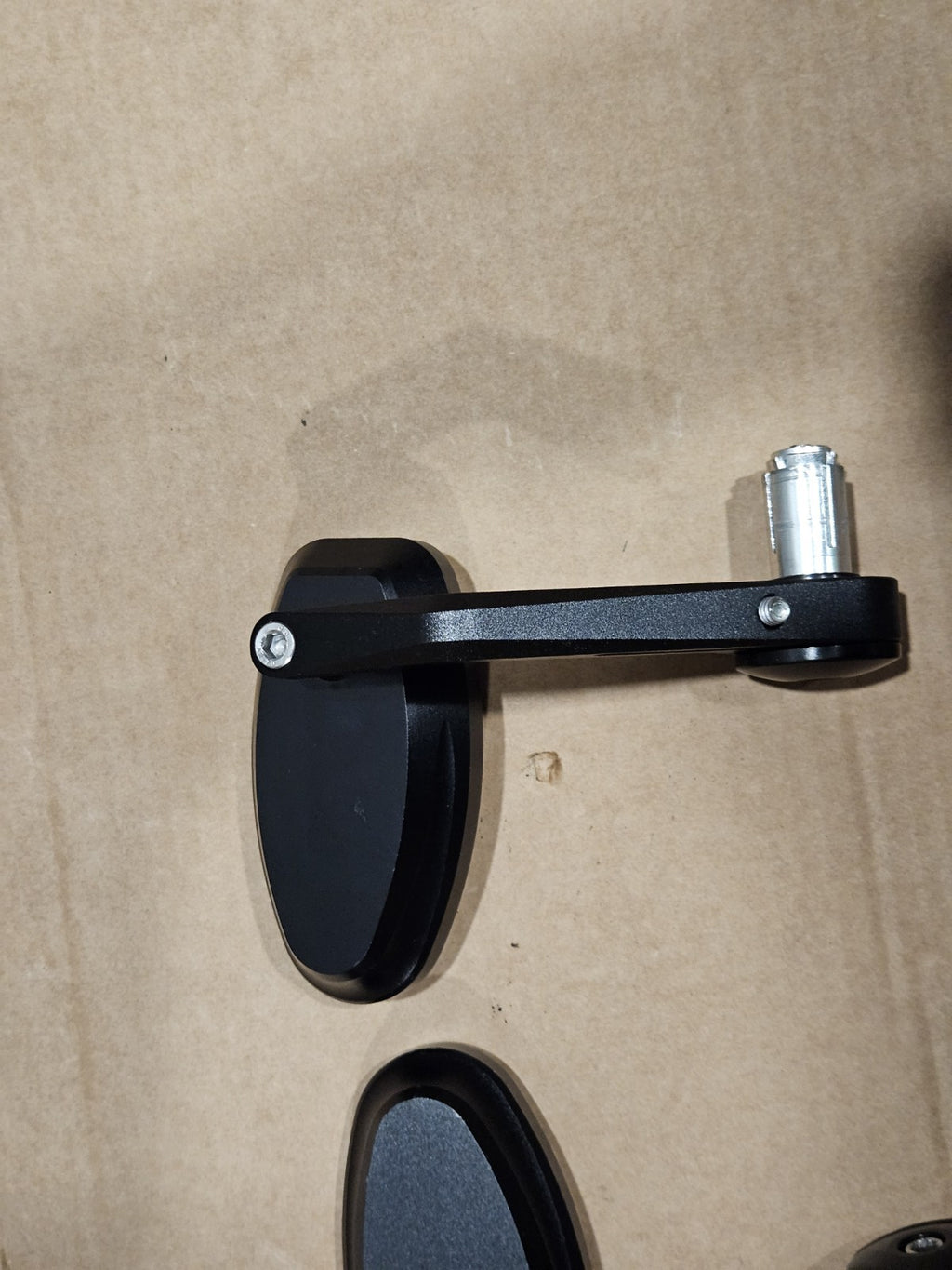 KEMIMOTO Motorcycle Bar End Mirrors Billet Black 3.86" x 1.93"