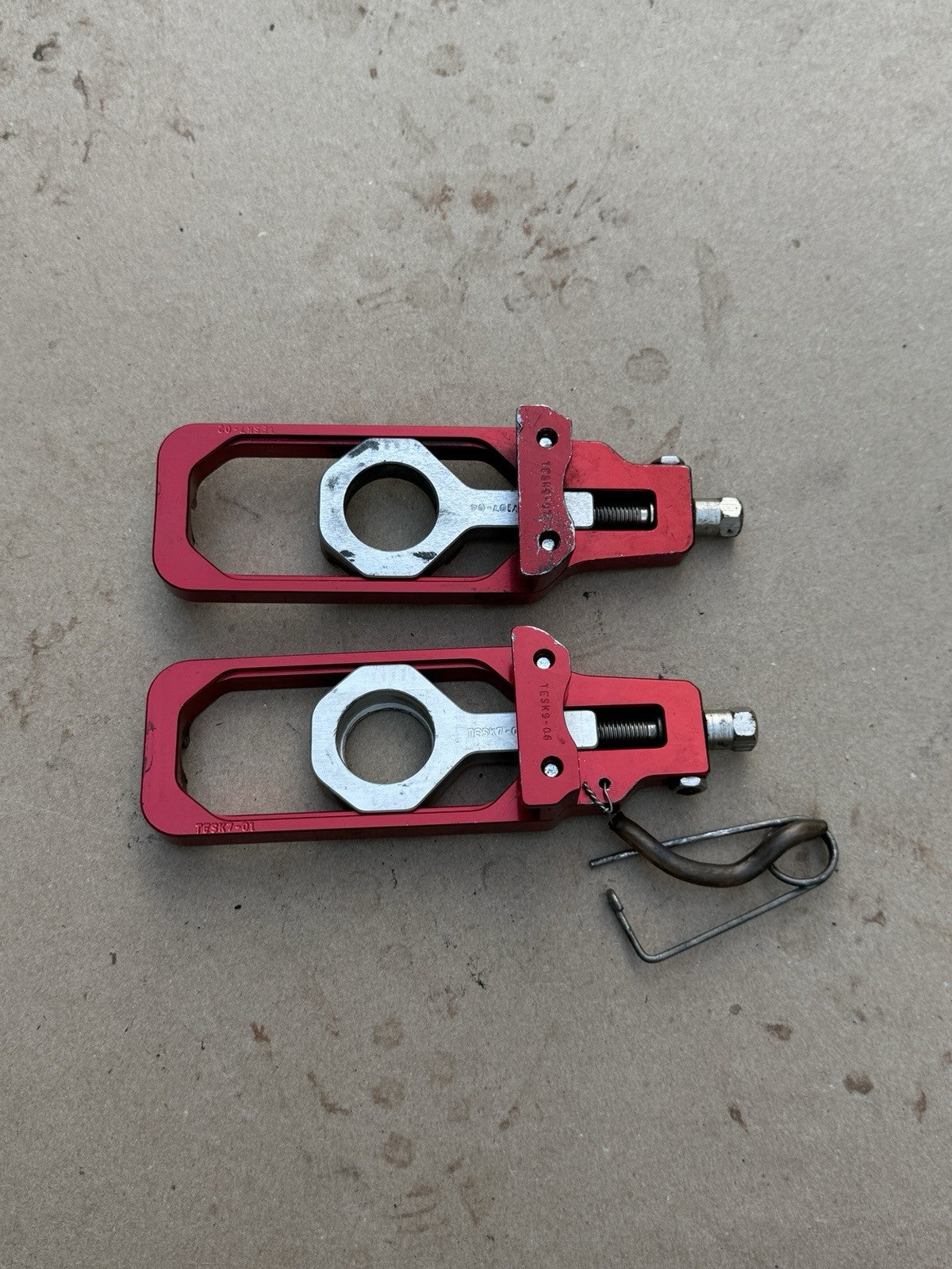 09-16 Suzuki GSXR1000 Lightech Chain Guide Adjusters RED7