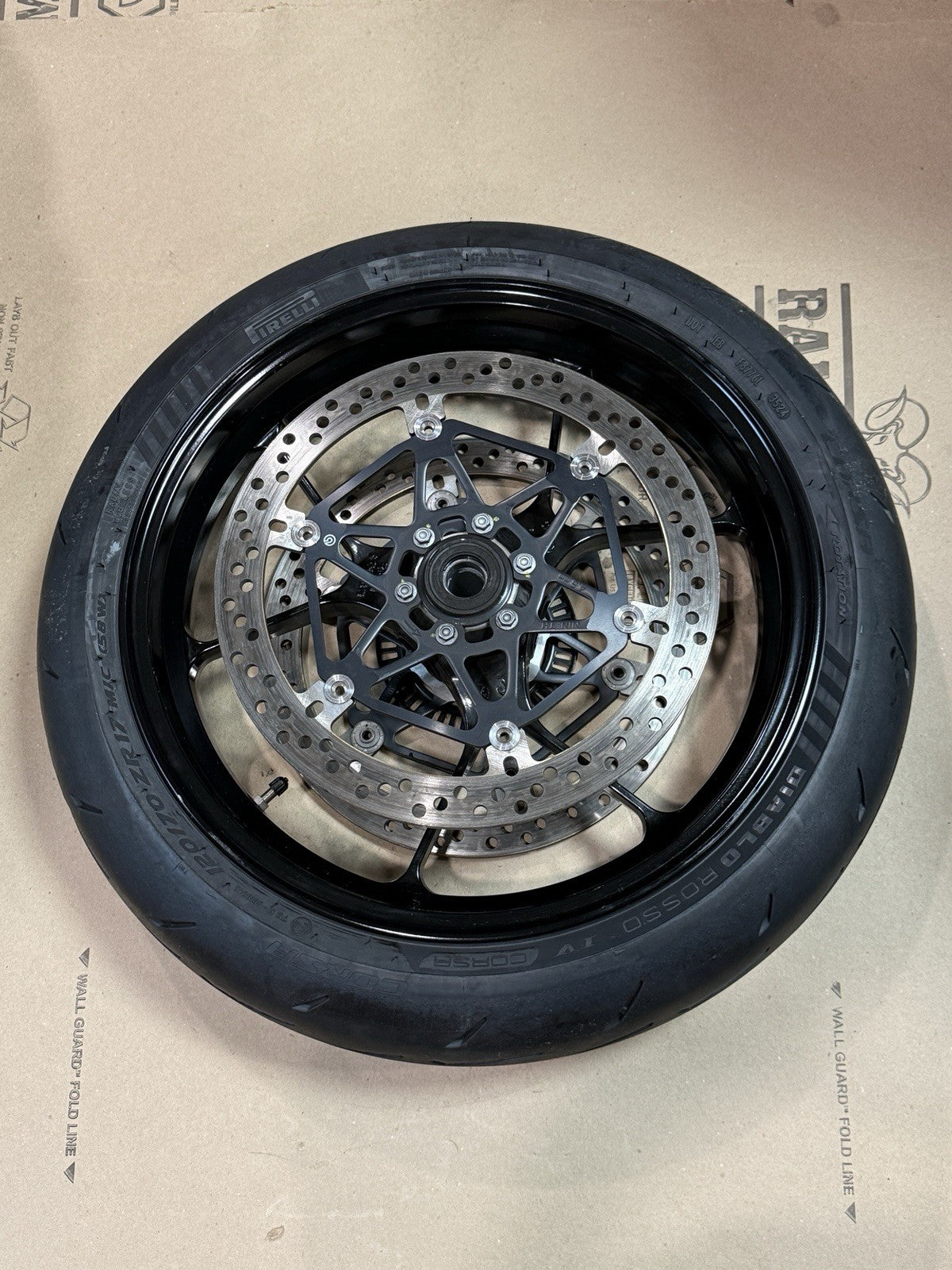 2021-24 Aprilia RSV4 1100 OEM Front & Rear Wheel Rim Set Mounted Tires Straight