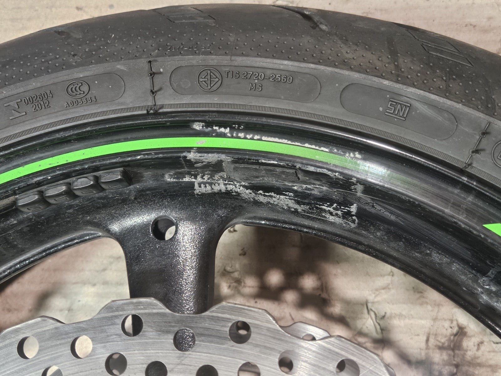 11-15 2014 Kawasaki Ninja ZX10R OEM Wheels Rims Set Rotors Tires Straight Clean
