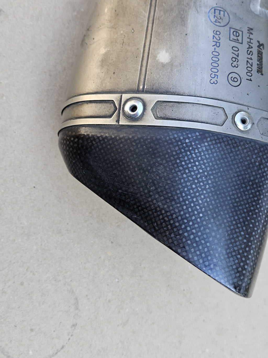 10-14 BMW S1000RR Akrapovic Slip On Exhaust Muffler Conical Pipe Mhas1z001