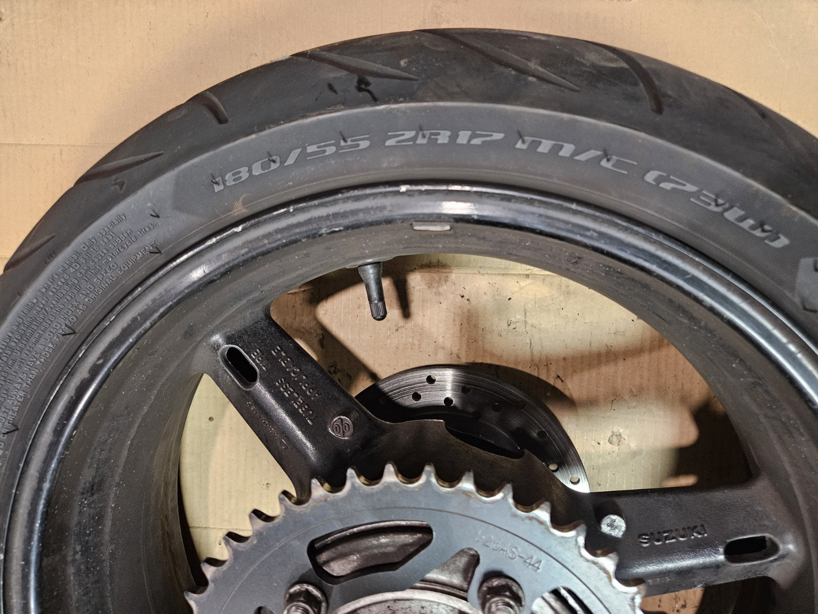 2003 Suzuki GSXR 600 750 SV OEM Rear Wheel Rim Straight
