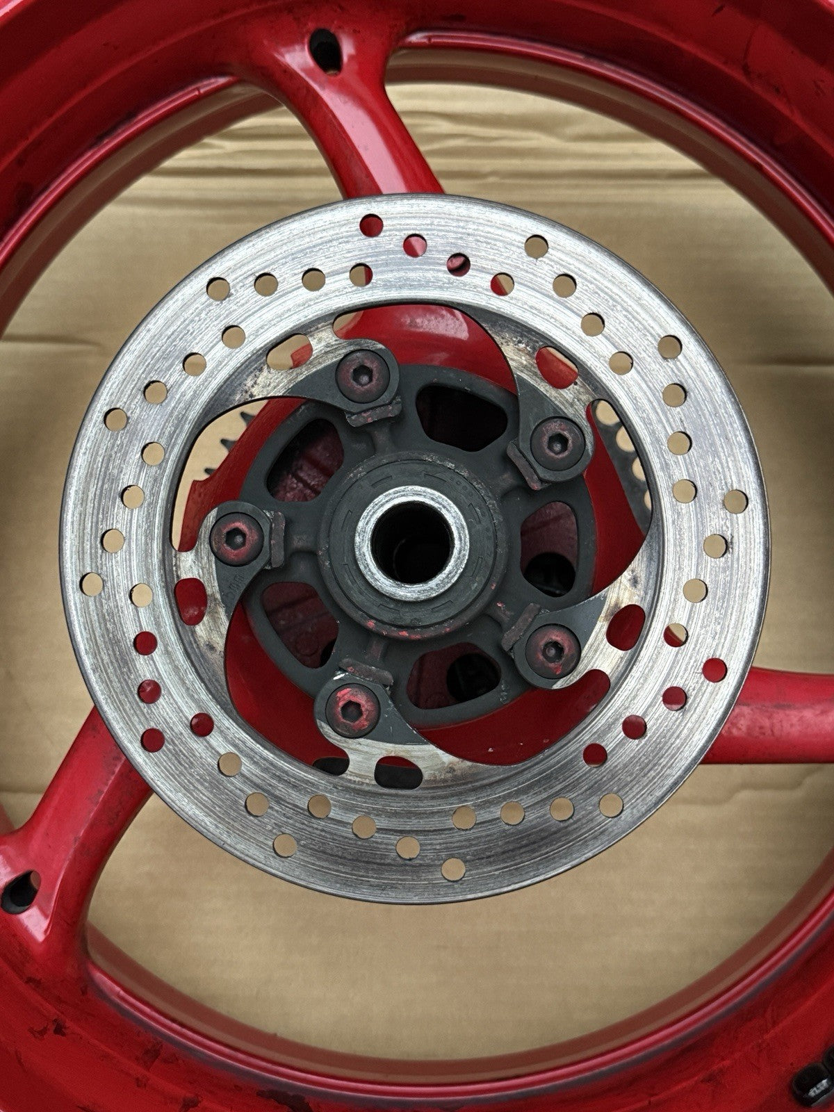 11-25 Suzuki Gsxr600 GSXR750 Front Rear Wheel Back Rim Set OEM Red Painted18