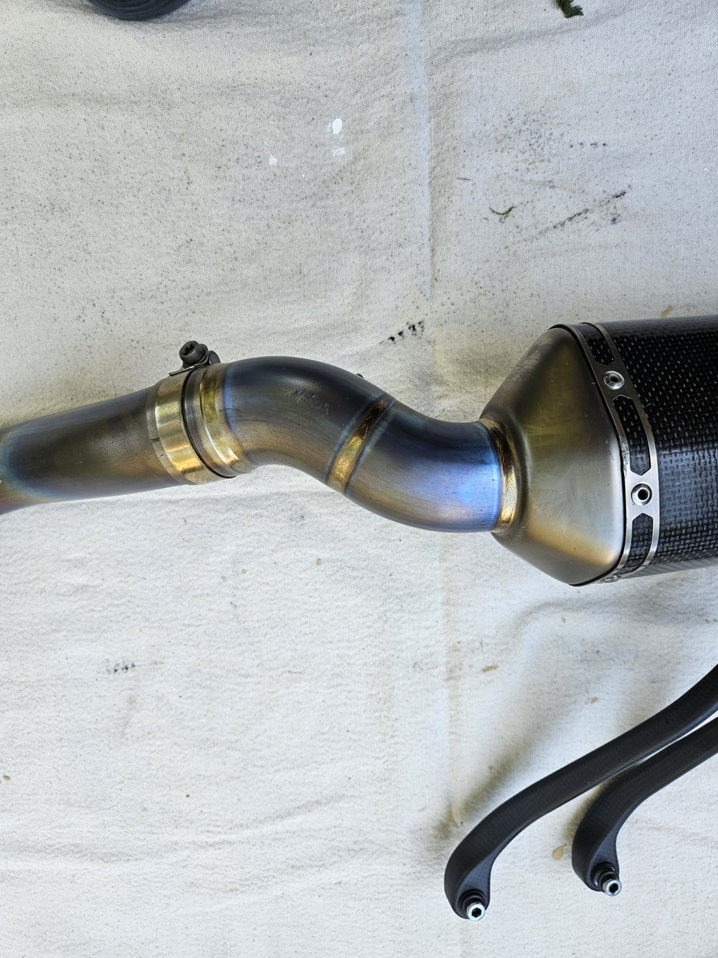 16-20 Kawasaki Ninja Zx10r Akrapovic Exhaust Pipe Muffler Slip On Can Slipon7