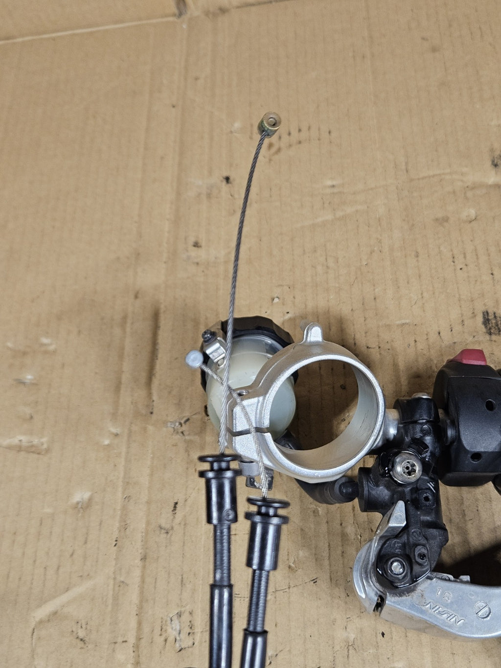 09-14 BMW S1000RR OEM Right Clip On Throttle Brake Master Cylinder Heated Grip7