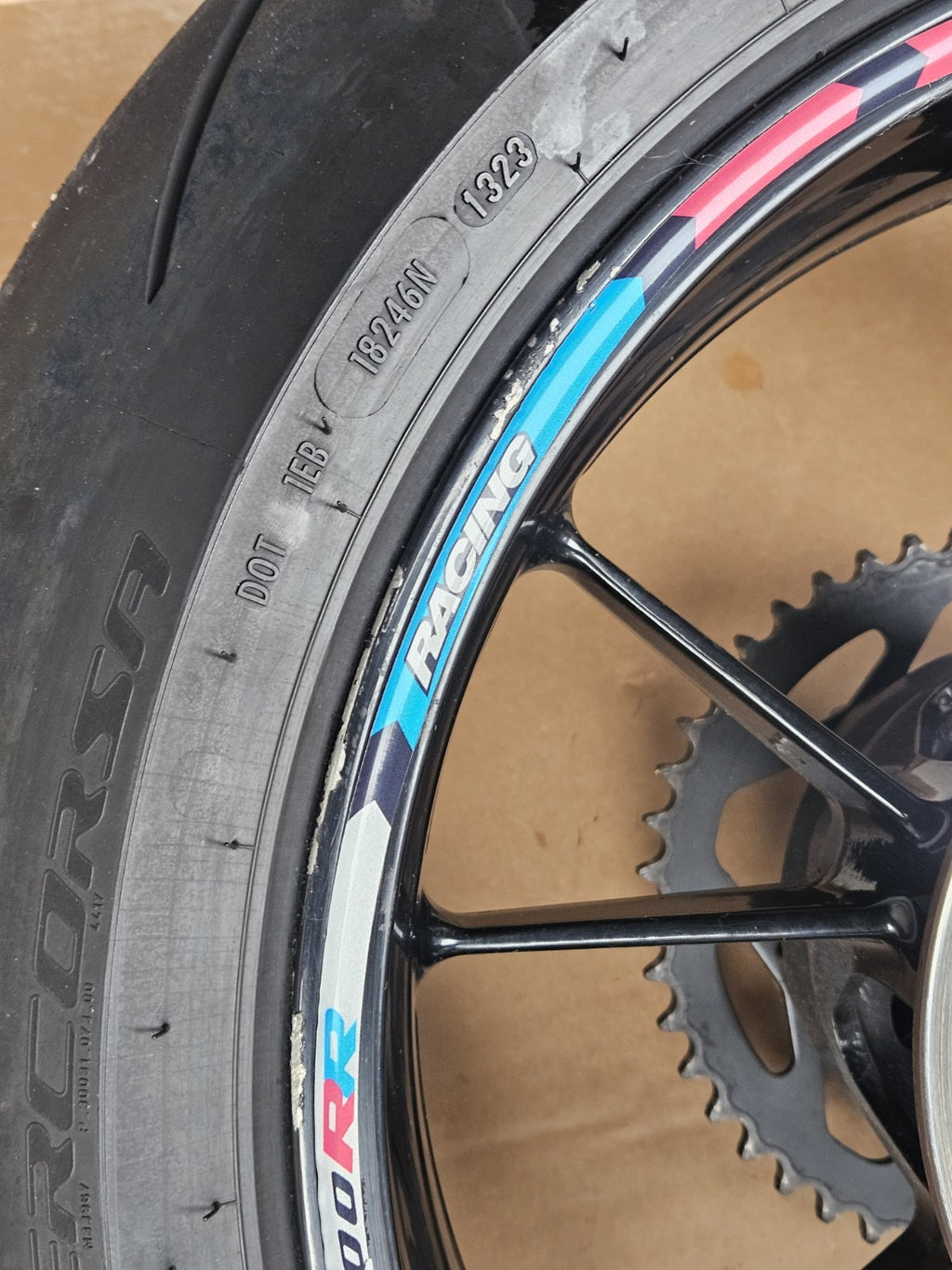 09-14 2014 BMW S1000RR OEM Rear Wheel Rim Factory Wheel Damaged
