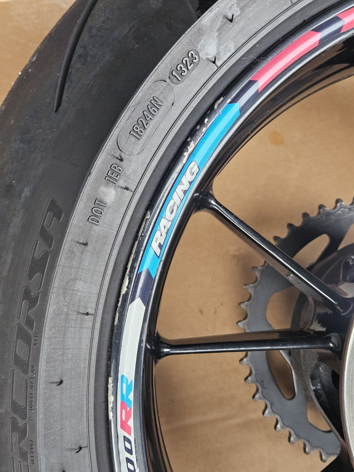 09-14 2014 BMW S1000RR OEM Rear Wheel Rim Factory Wheel Damaged