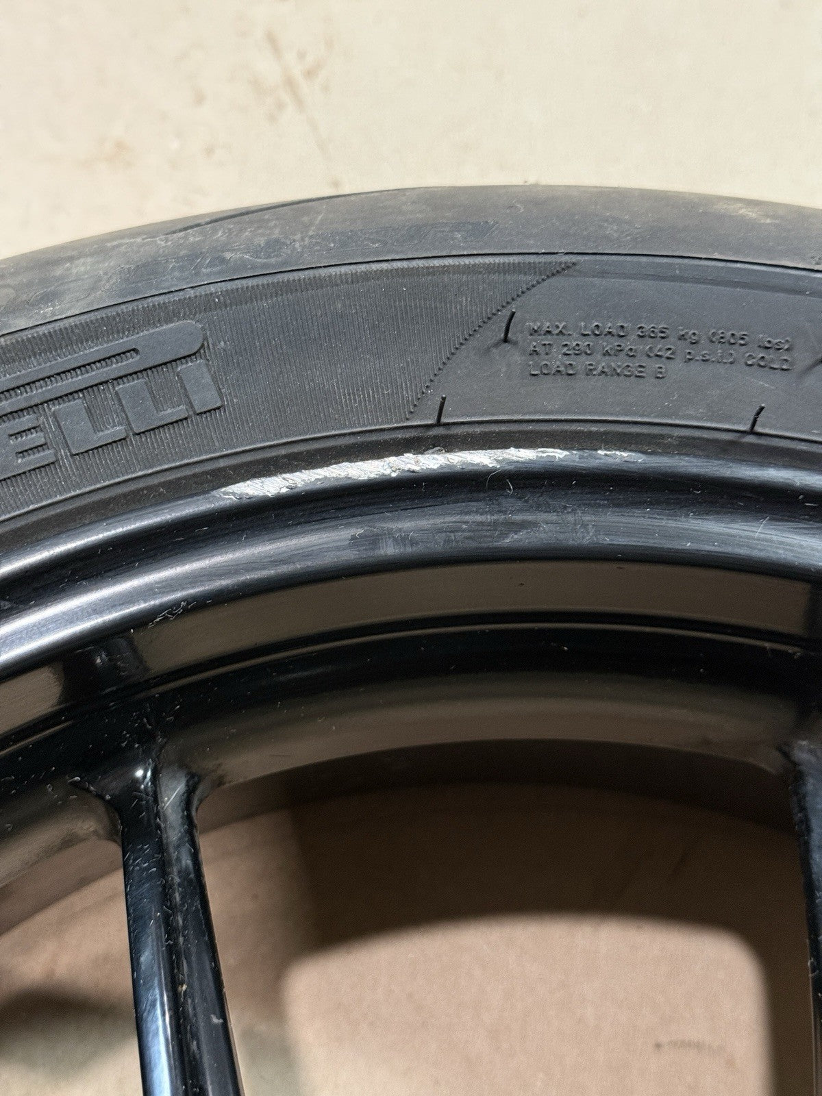 2011-13 Ducati 848 Evo 1098 1198 Rear Wheel Rim W/ Mounted Tire OEM Straight Tru