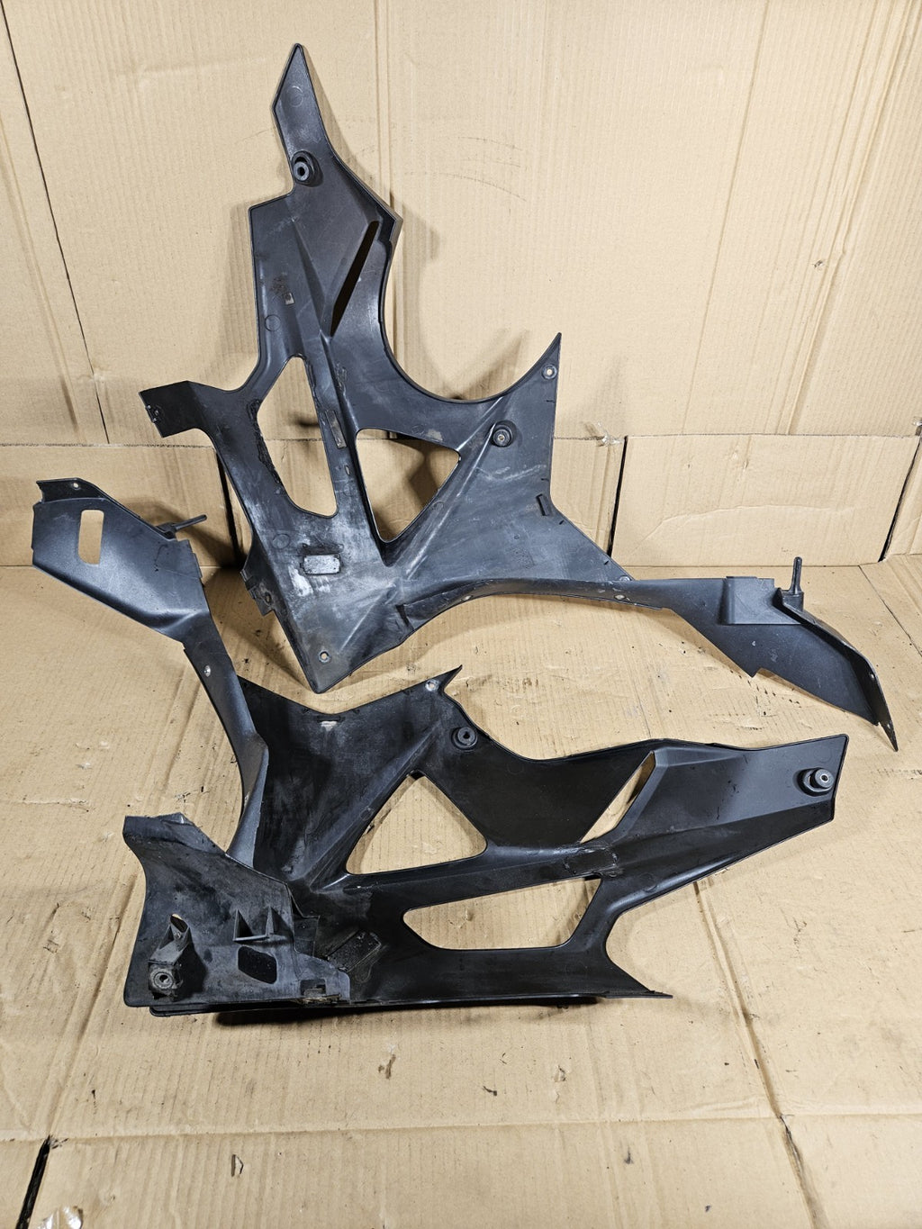 2012 BMW S1000RR OEM Lower Side Underpanel Fairing Trim Left Right Pair Black7