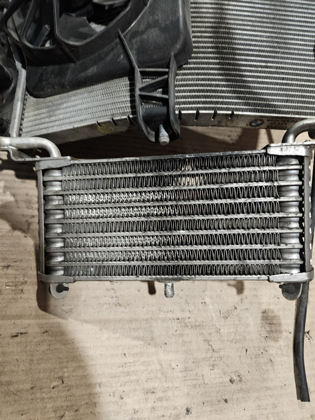 2010-2014 BMW S1000RR OEM Radiator Cooling Assembly w/ Oil Cooler Fan Reservoir