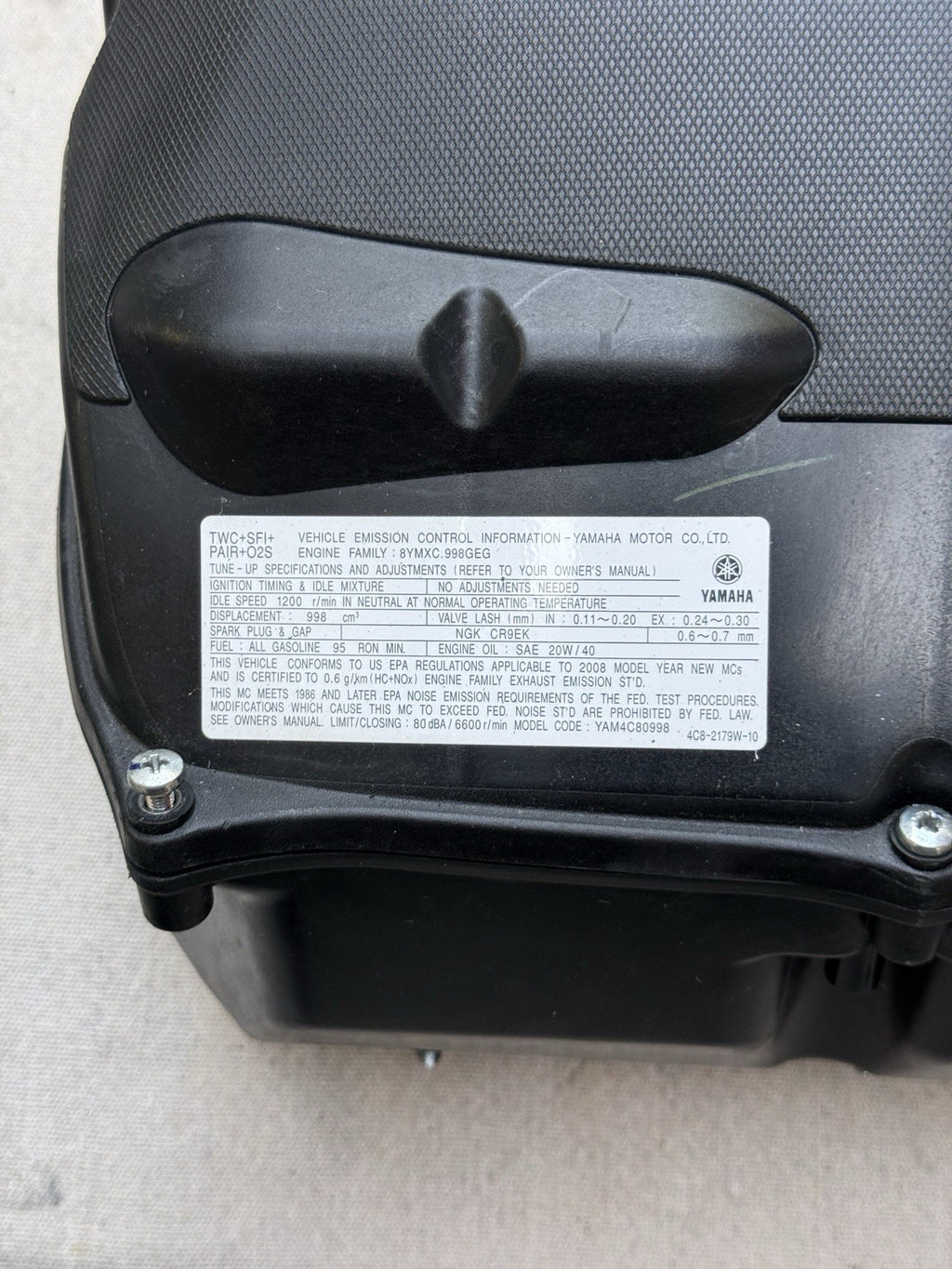 2007-2008 Yamaha YZF-R1 R1 OEM Airbox Air Filter Box 4C8-14411-00 4C8-14421-004