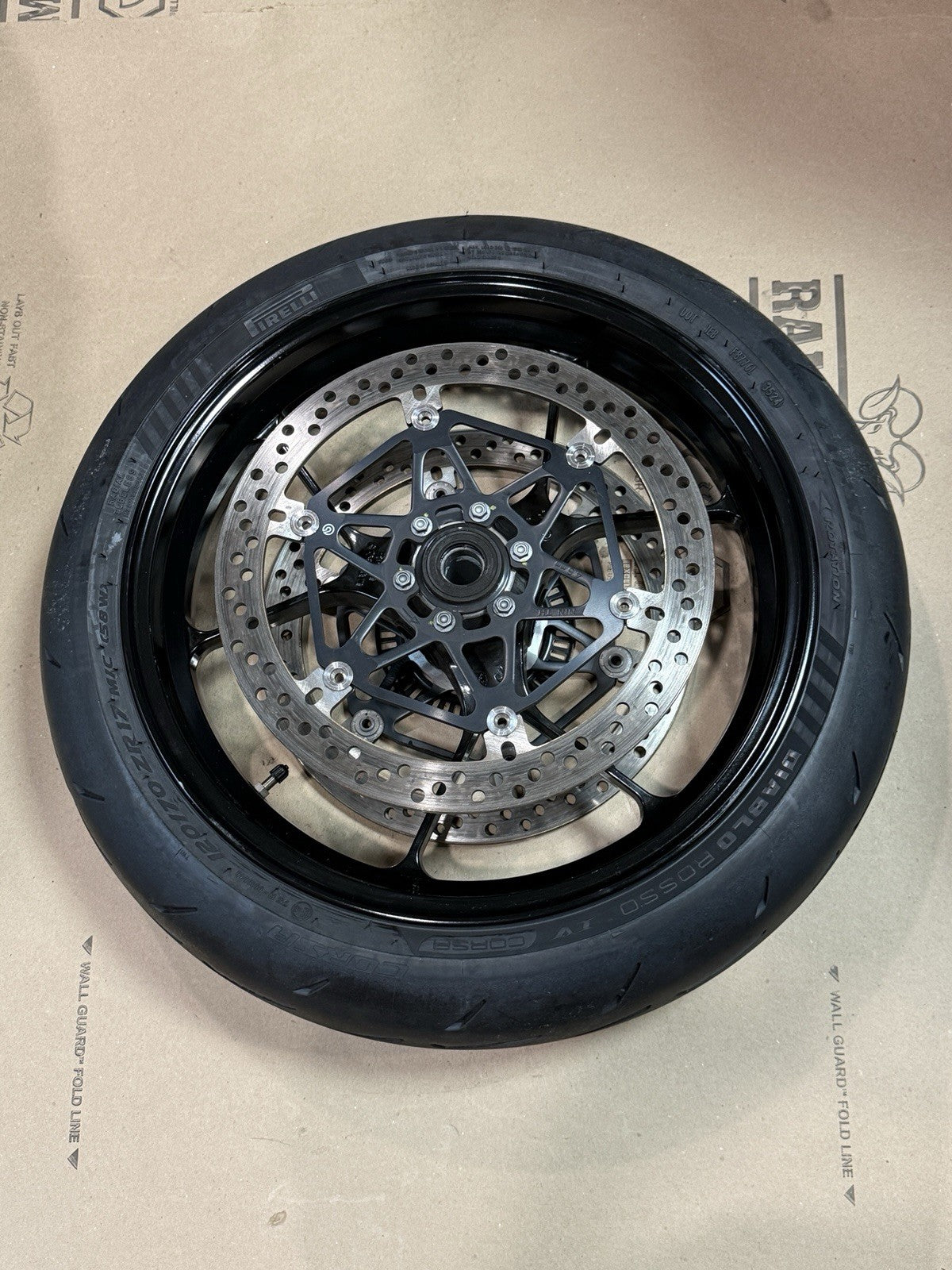 2021-24 Aprilia RSV4 1100 OEM Front & Rear Wheel Rim Set Mounted Tires Straight