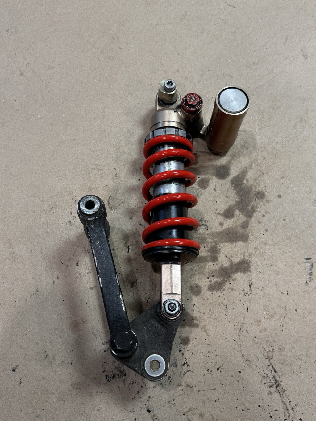 09-14 BMW S1000RR OEM Rear Shock Suspension Absorber Strut Red Spring Linkage