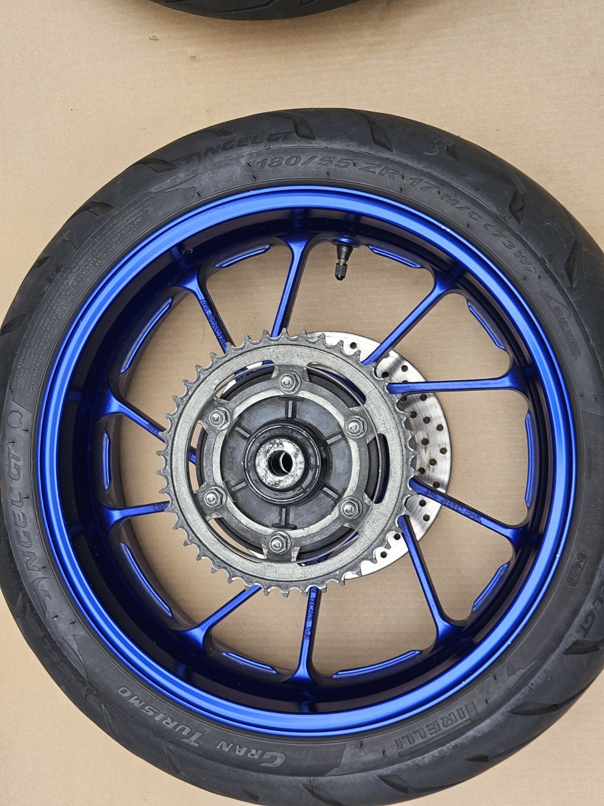 2022 22-25 Yamaha YZF-R7 YZFR7 Front Rear Wheel Blue Rim Set OEM Rims Pair7