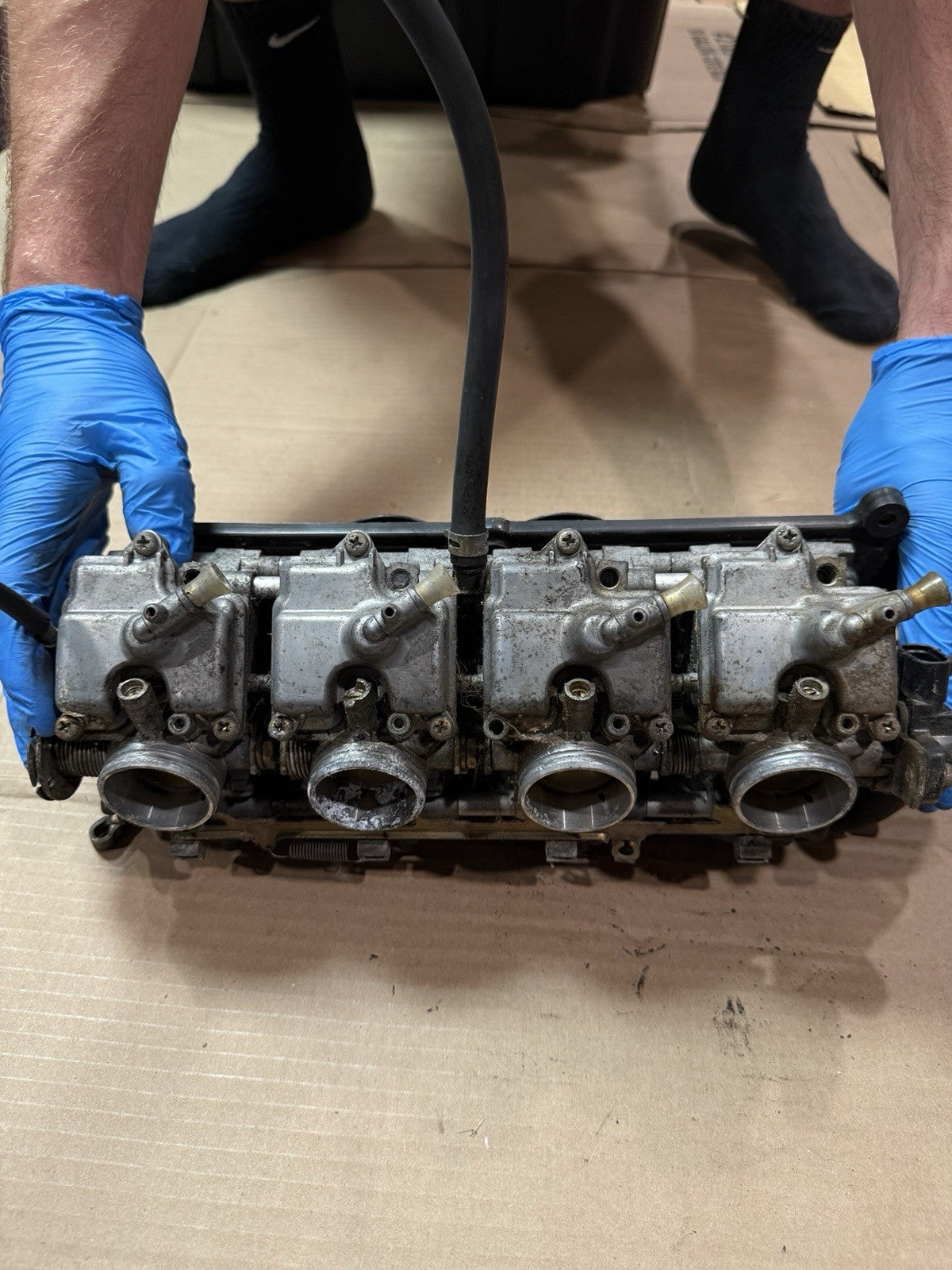 1998-1999 Kawasaki Ninja ZX6R ZX-6R ZX600G OEM Carburetors Carbs Carb Rack Bank17