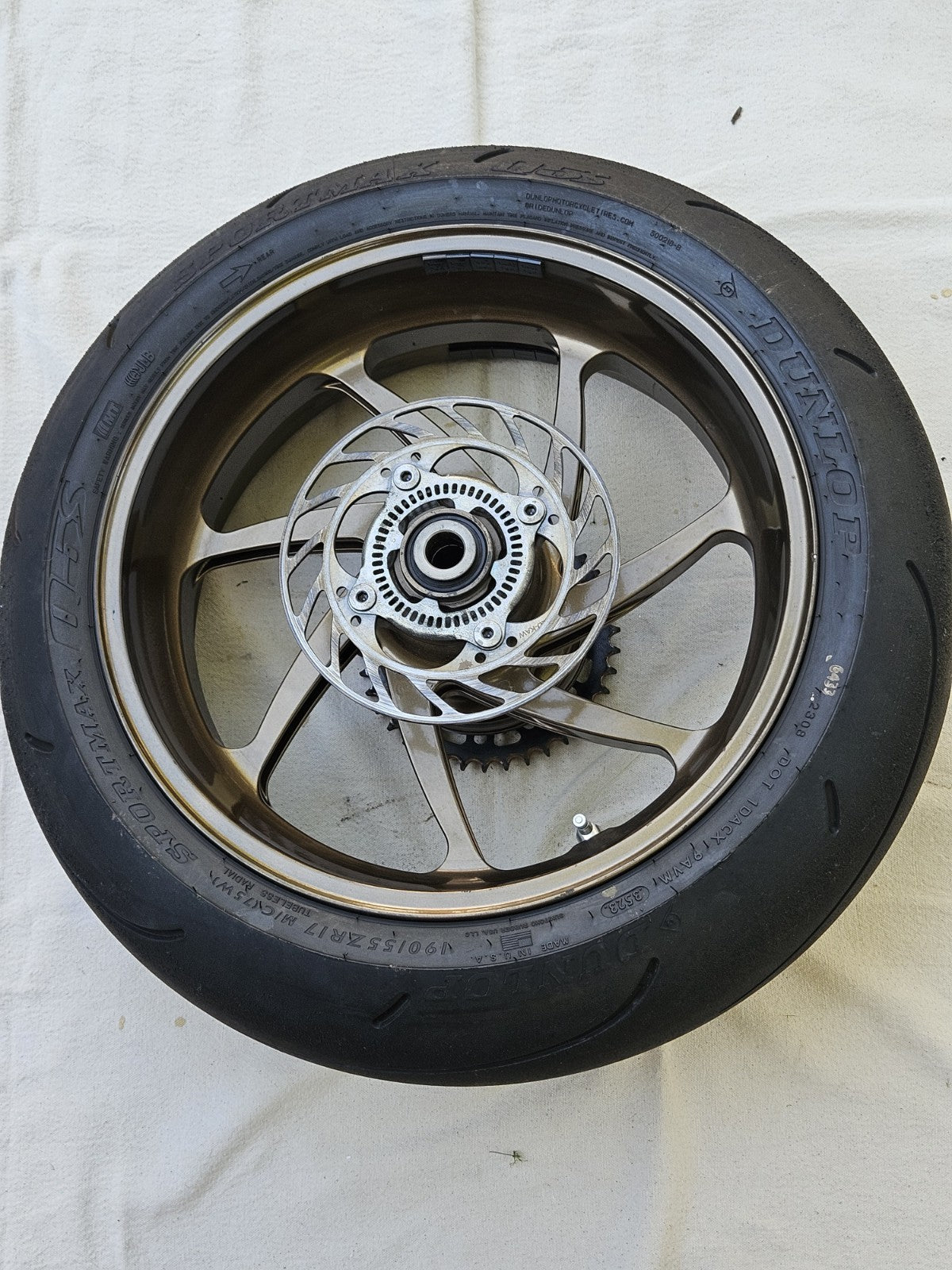 KAWASAKI NINJA ZX10RR ZX10R Marchesini FORGED REAR WHEEL RIM GOLD BRONZE0