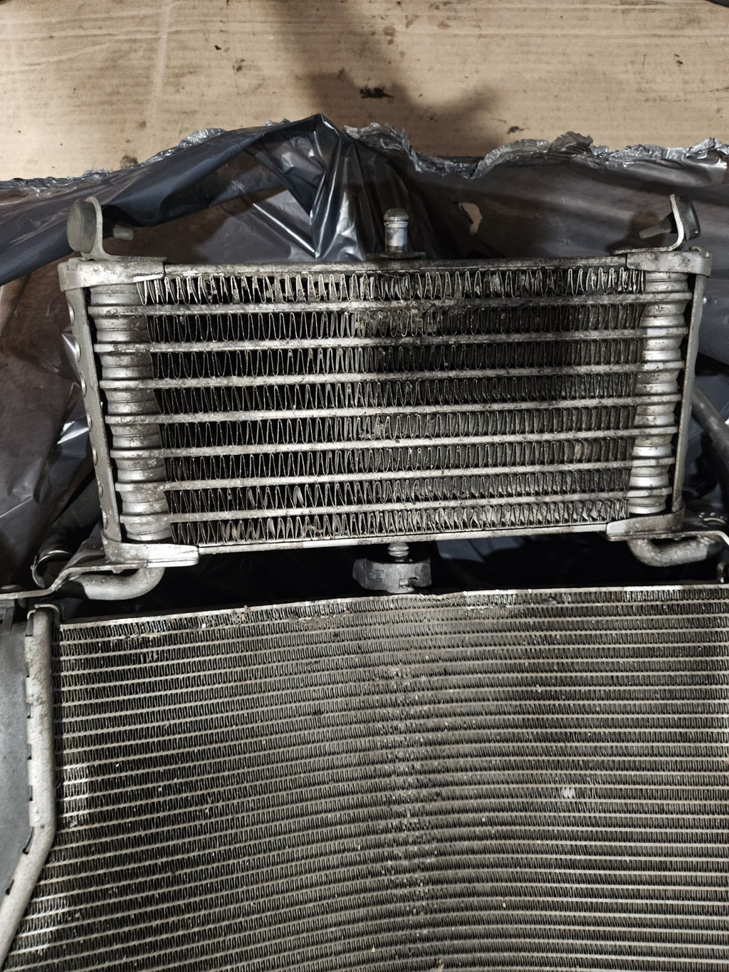 2010-2014 BMW S1000RR OEM Radiator Cooling Assembly w/ Oil Cooler Fan Reservoir
