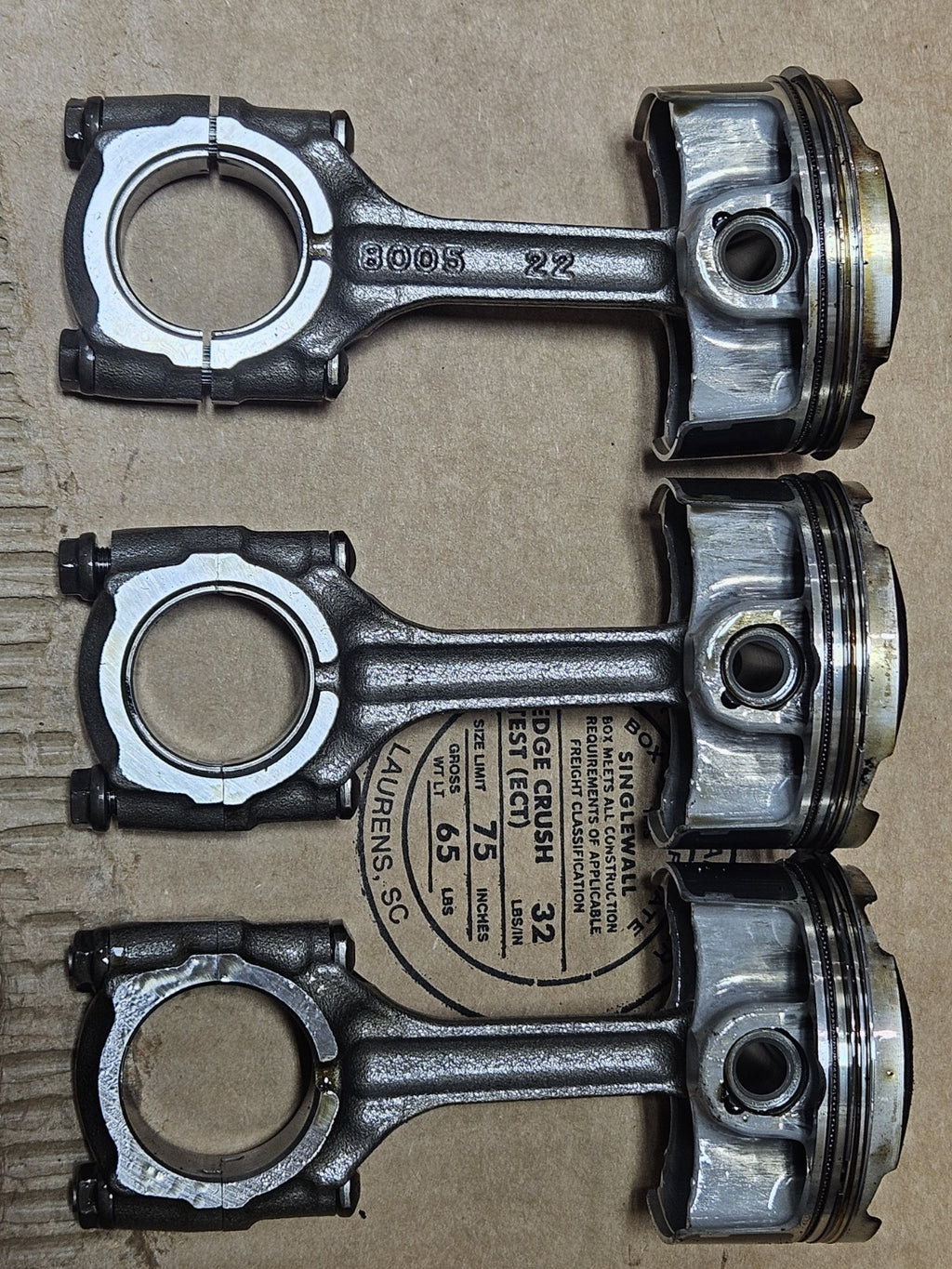 19-23 KAWASAKI NINJA ZX6R ZX636 ENGINE MOTOR PISTONS CONNECTING RODS RINGS SET 3