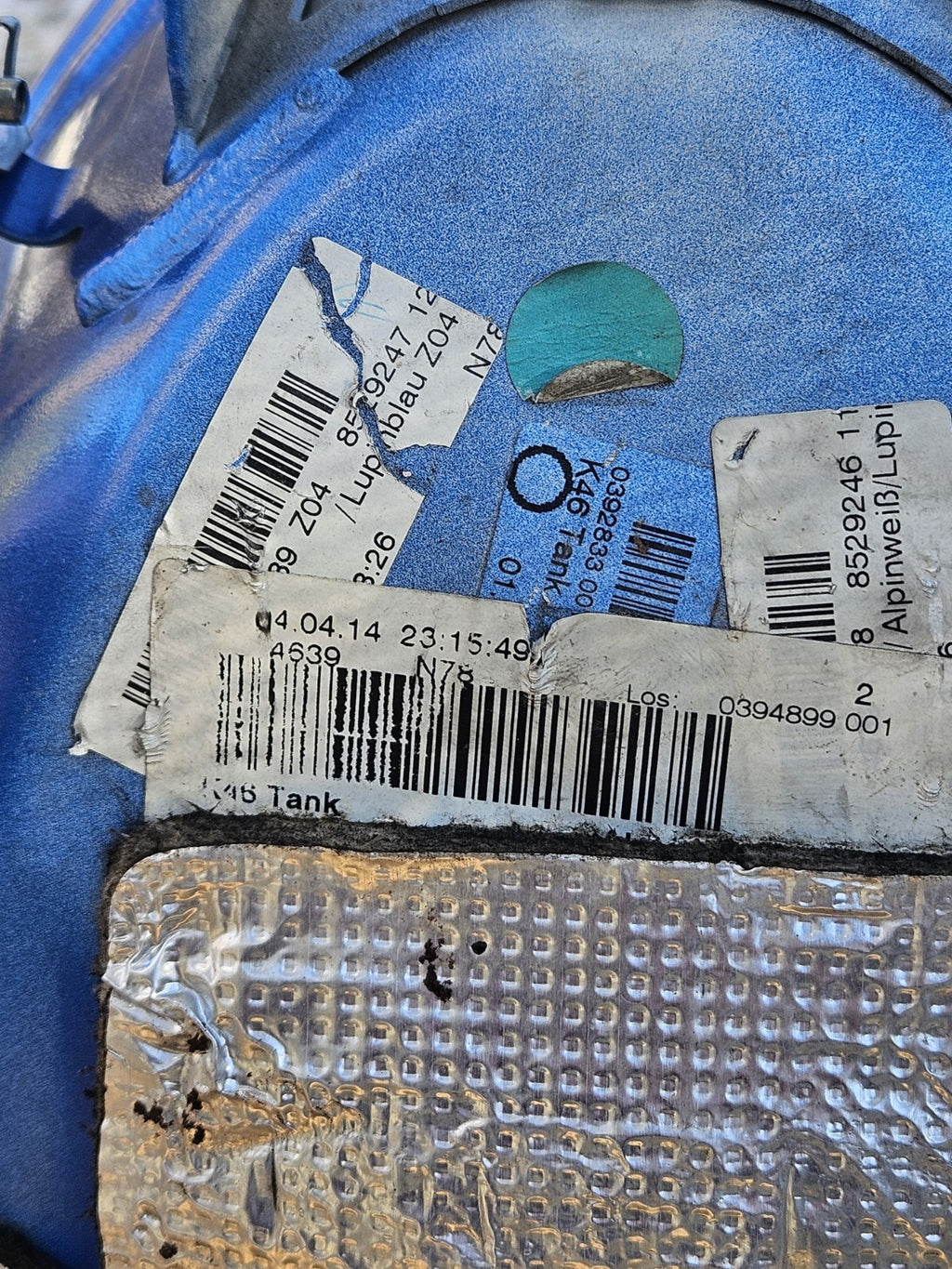 10-18 BMW S1000RR OEM Fuel Gas Tank Petrol Reservoir Factory Genuine Tank BLUE