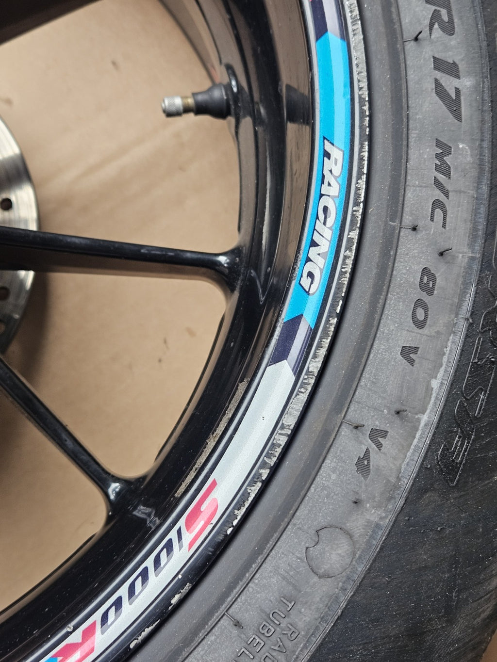 09-14 2014 BMW S1000RR OEM Rear Wheel Rim Factory Wheel Damaged