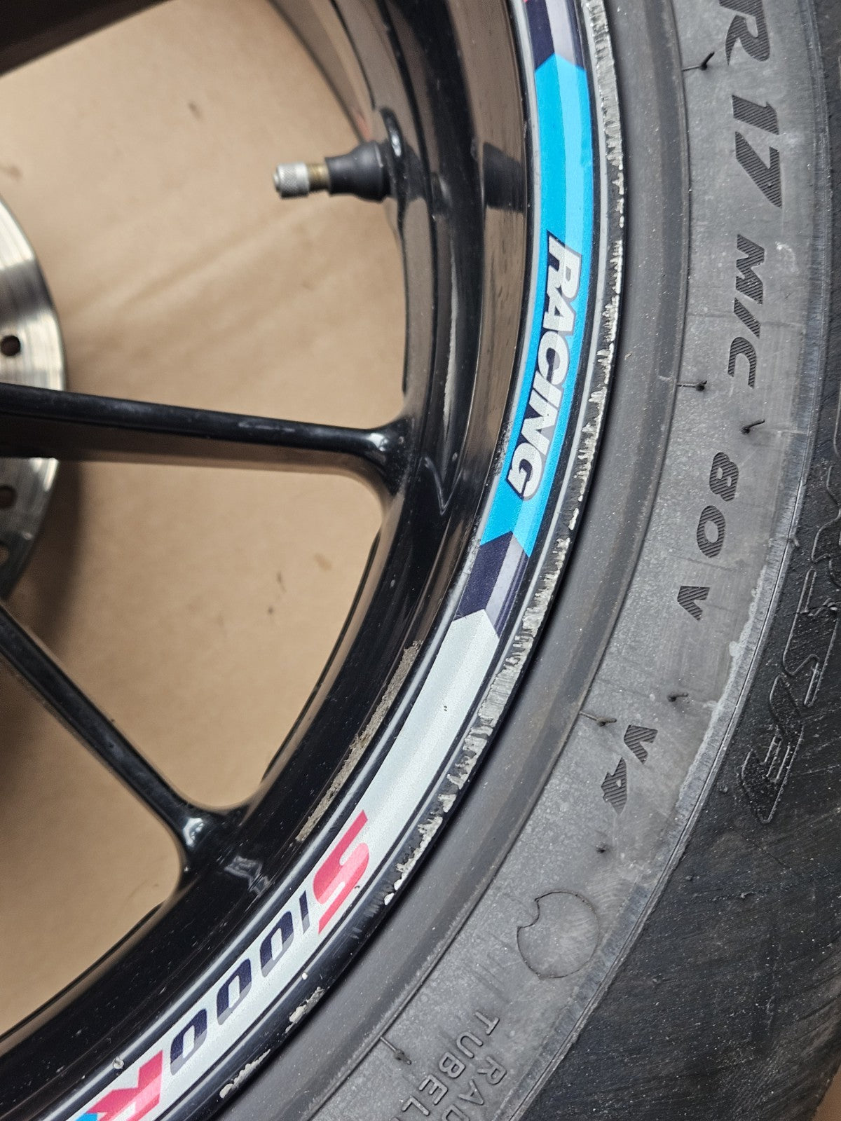 09-14 2014 BMW S1000RR OEM Rear Wheel Rim Factory Wheel Damaged