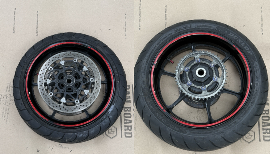 2017-2025 Suzuki GSXR1000 GSXR1000R OEM Front Rear Wheels Rotors Sprocket Hub0