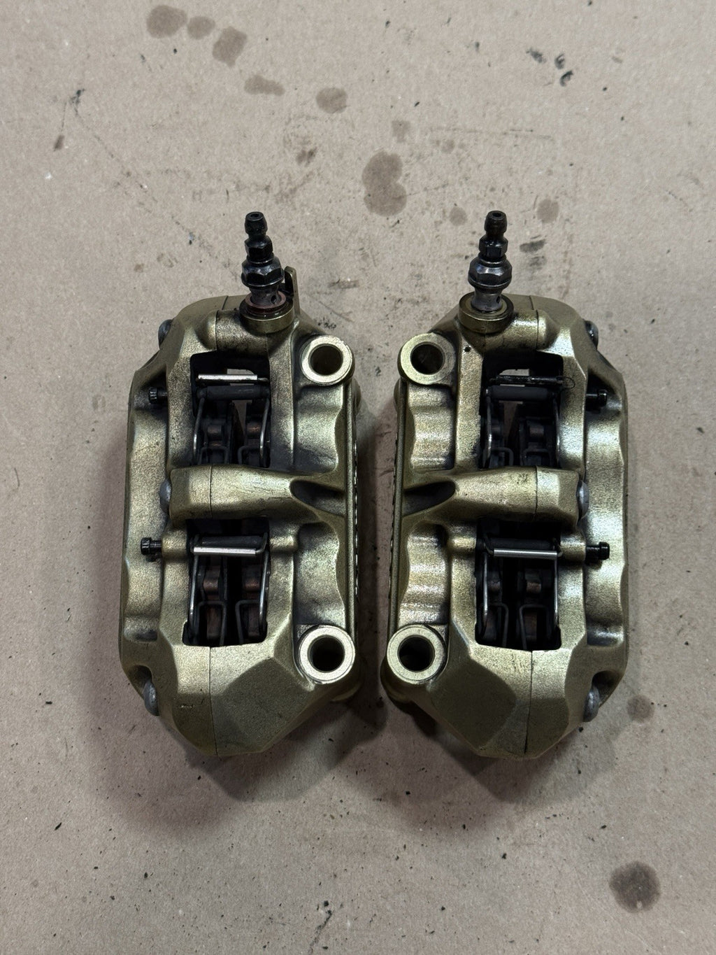 09-14 BMW S1000RR Brembo Front Brake Calipers OEM Gold S 1000 RR Genuine OEM Pad
