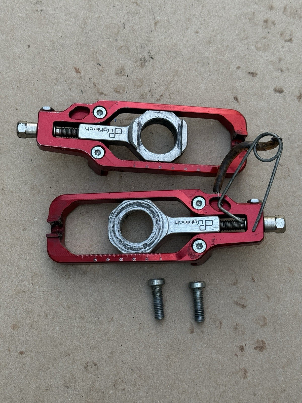 09-16 Suzuki GSXR1000 Lightech Chain Guide Adjusters RED2