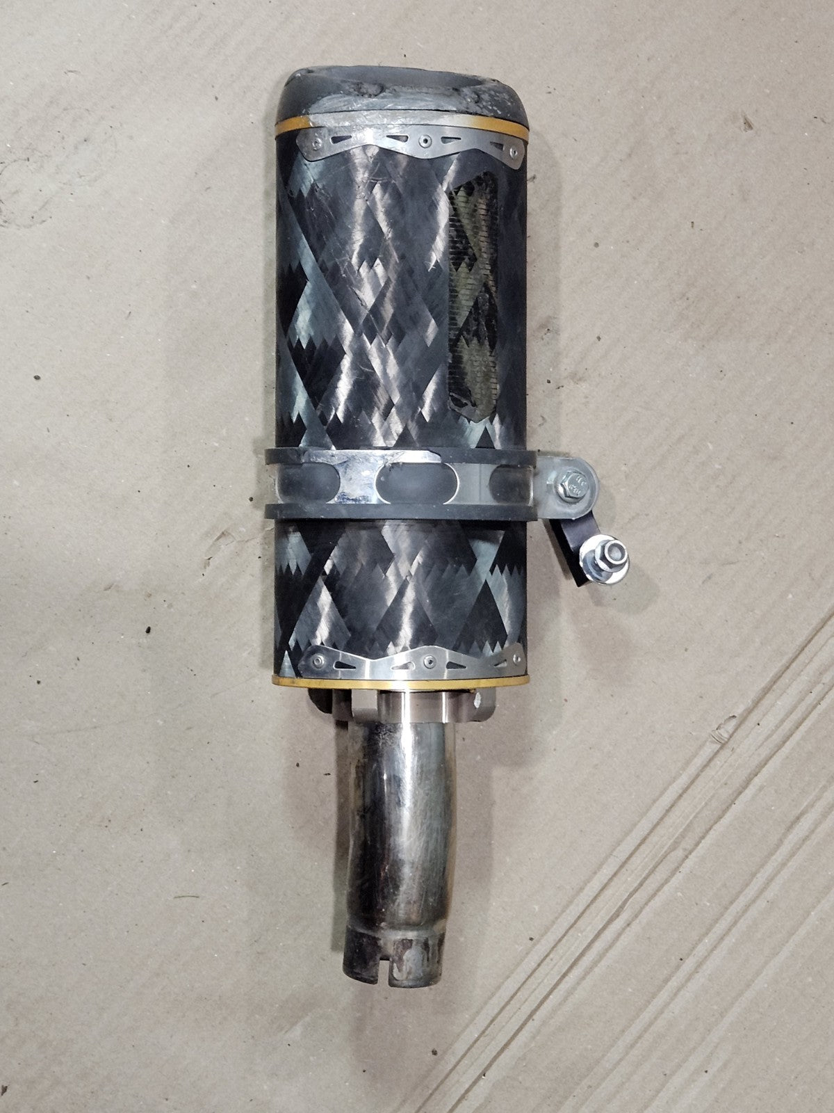 08-16 Yamaha YZF R6 YZFR6 Two Brothers Slip-On Exhaust Muffler Silencer Carbon