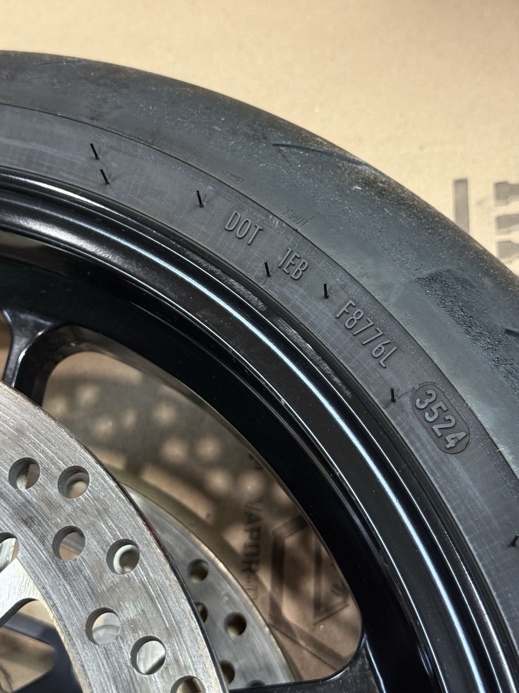 2021-24 Aprilia RSV4 1100 OEM Front & Rear Wheel Rim Set Mounted Tires Straight