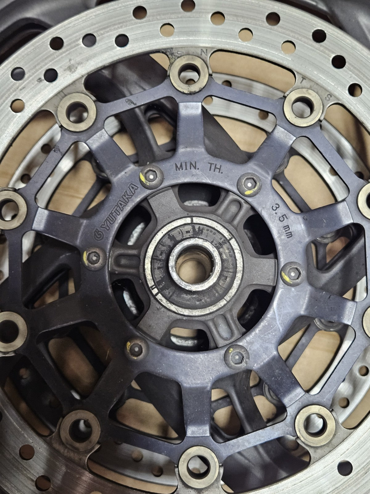 08-14 Honda CB1000R OEM Front Wheel Rim 17 inch Aluminum Hub Bearing Naked Bike