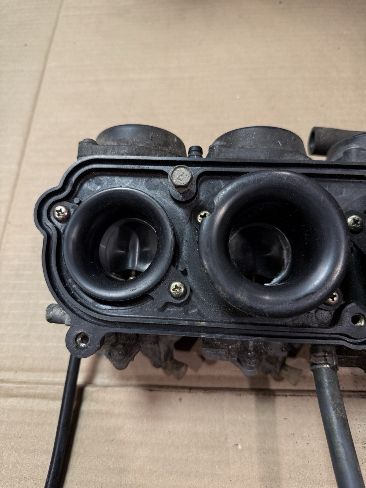 1998-1999 Kawasaki Ninja ZX6R ZX-6R ZX600G OEM Carburetors Carbs Carb Rack Bank12