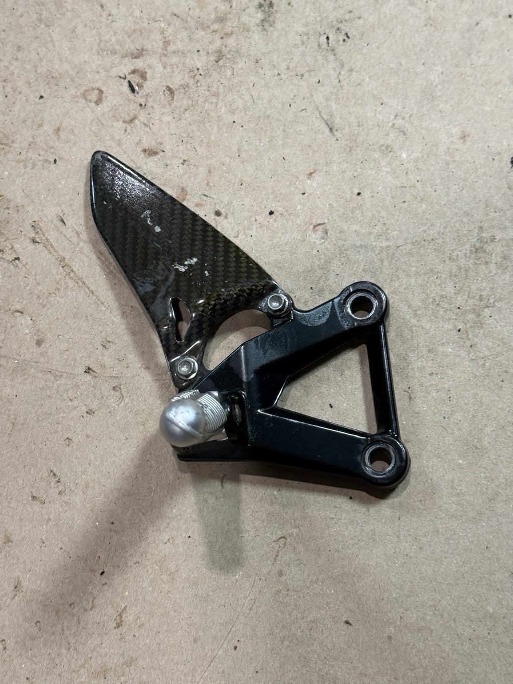 08-13 Ducati 848 EVO OEM Right Rearset Foot Peg Brake Pedal Bracket 46410561A2
