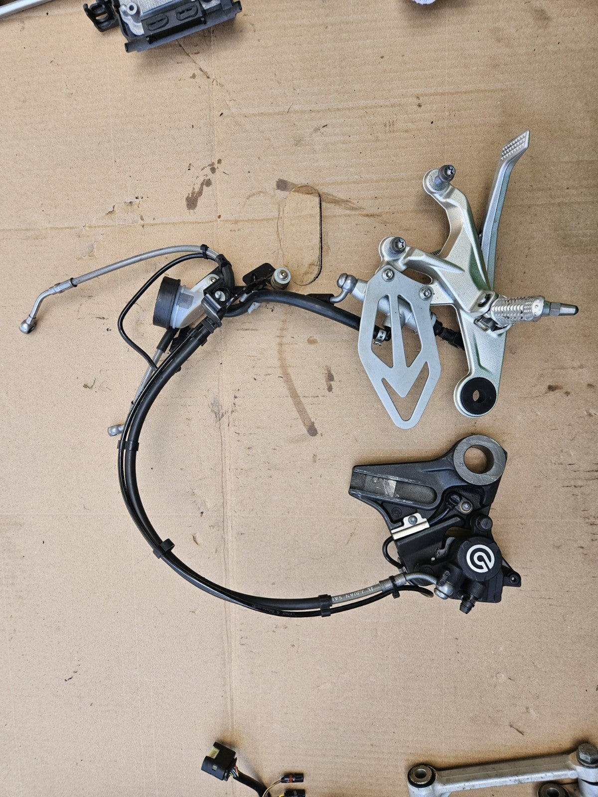 2015-2018 BMW S1000RR Premium OEM Rear Brake Caliper Brake Line! Rear Set Brembo