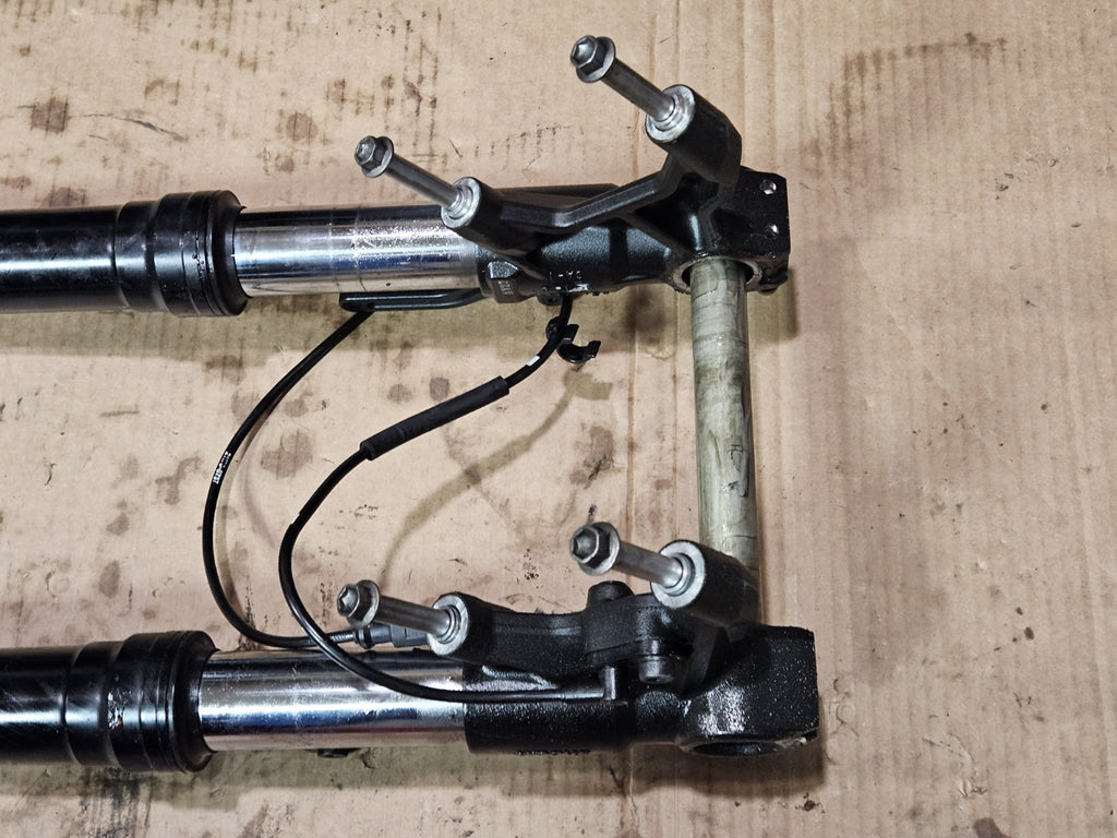 13-18 Kawasaki Ninja ZX6R 636 OEM Front End Forks Tubes Triple Tree Suspension
