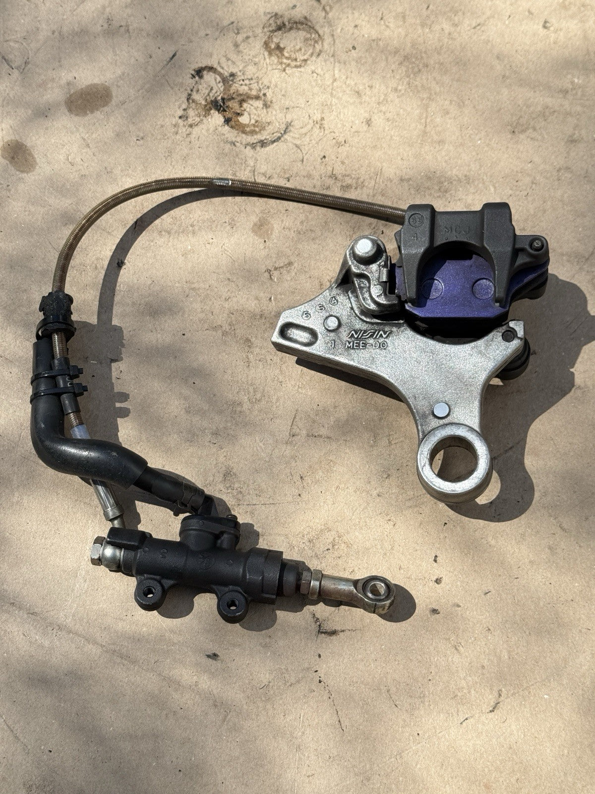 05-06 Honda CBR600RR OEM Rear Brake Assembly Caliper Master Cylinder Line Set