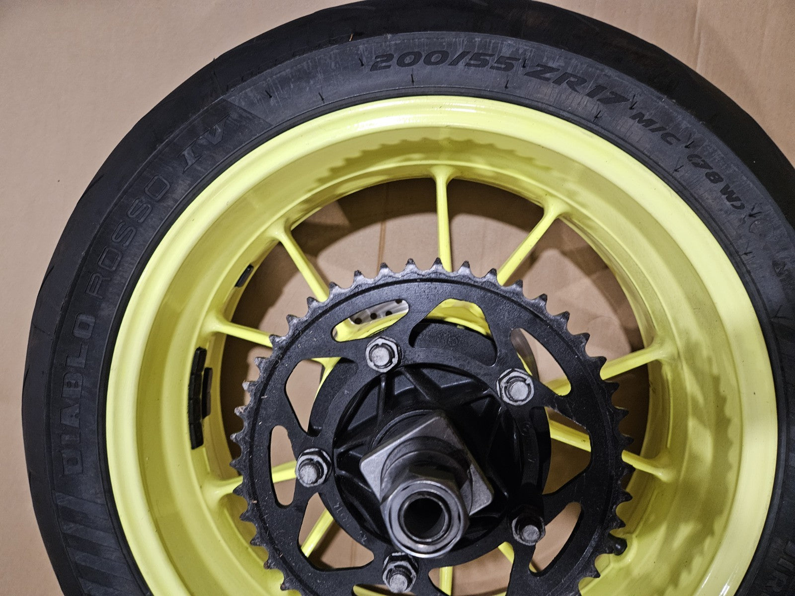 15-19 2015 BMW S1000RR S 1000 S1000 REAR WHEEL RIM ROTOR HUB TIRE BACK OEM