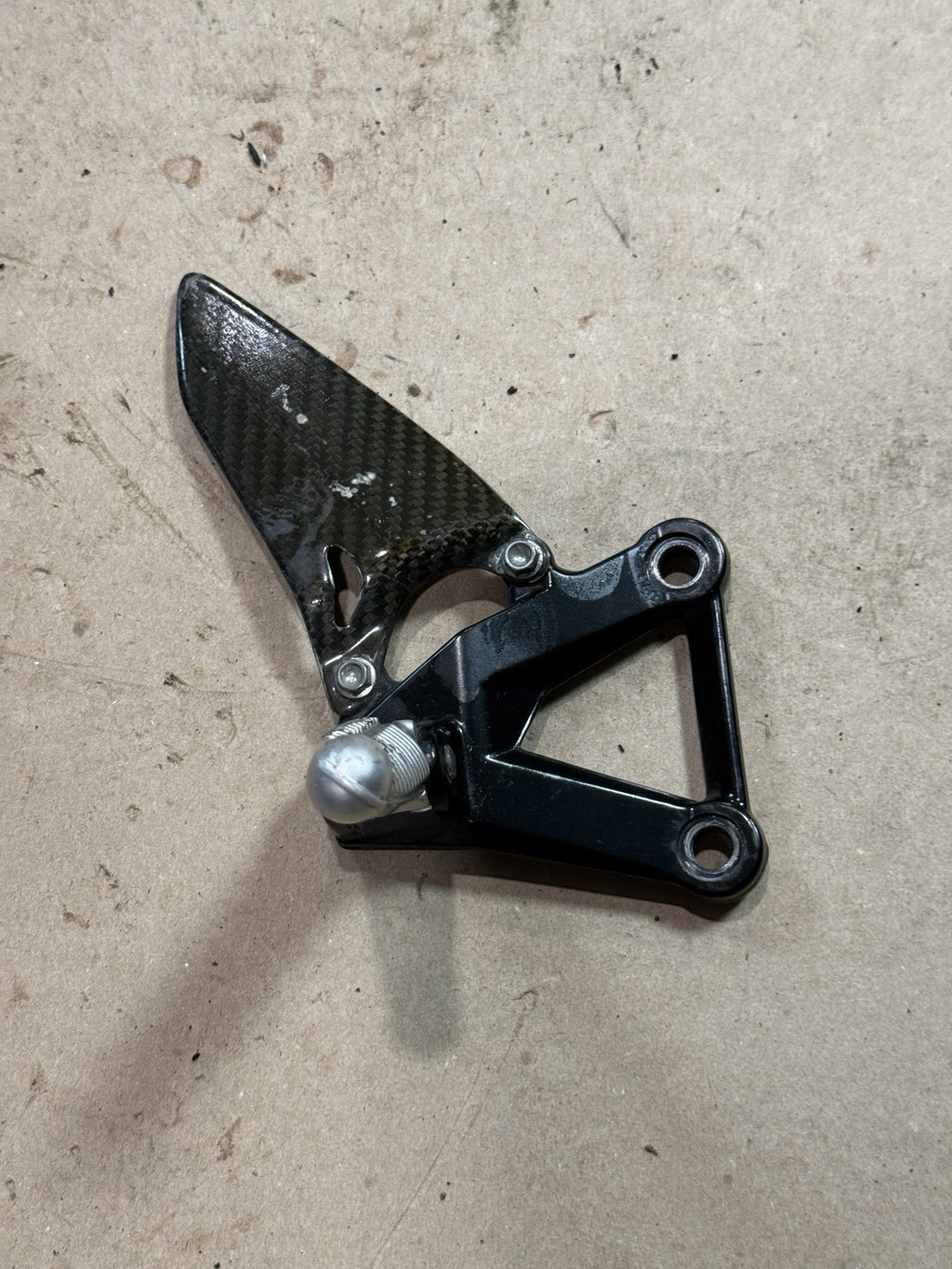 08-13 Ducati 848 EVO OEM Right Rearset Foot Peg Brake Pedal Bracket 46410561A1