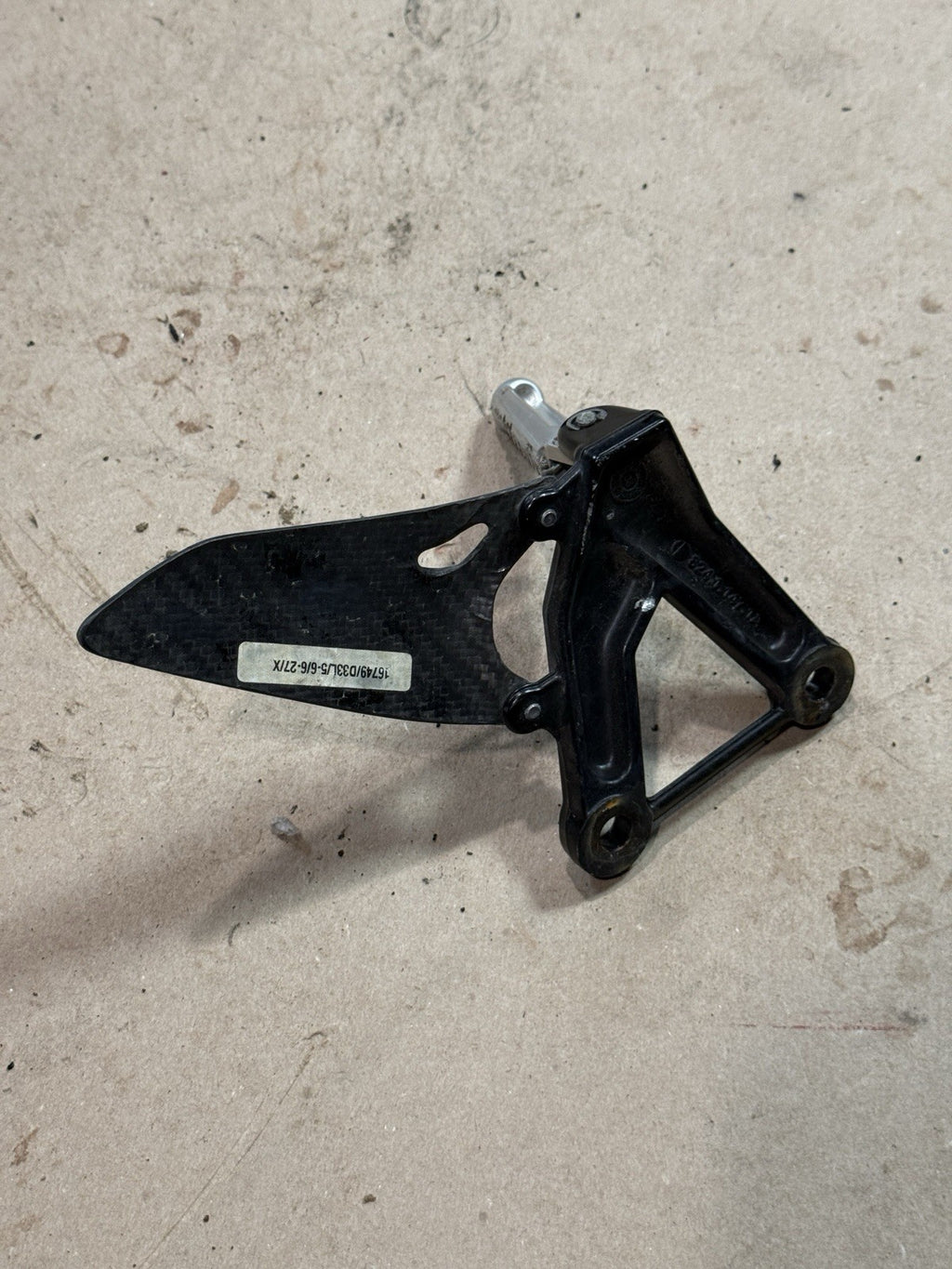 08-13 Ducati 848 EVO OEM Right Rearset Foot Peg Brake Pedal Bracket 46410561A9
