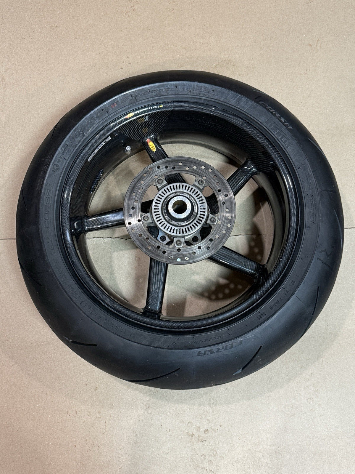 10-24 BST Carbon Fiber Wheel Set 17” BMW S1000RR Front & Rear W/ Hub 5-SPOKE W