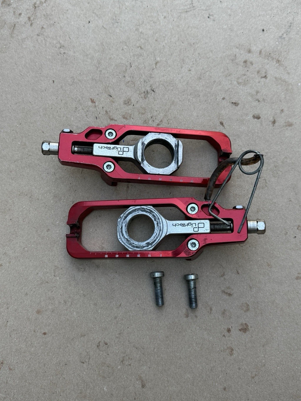 09-16 Suzuki GSXR1000 Lightech Chain Guide Adjusters RED3