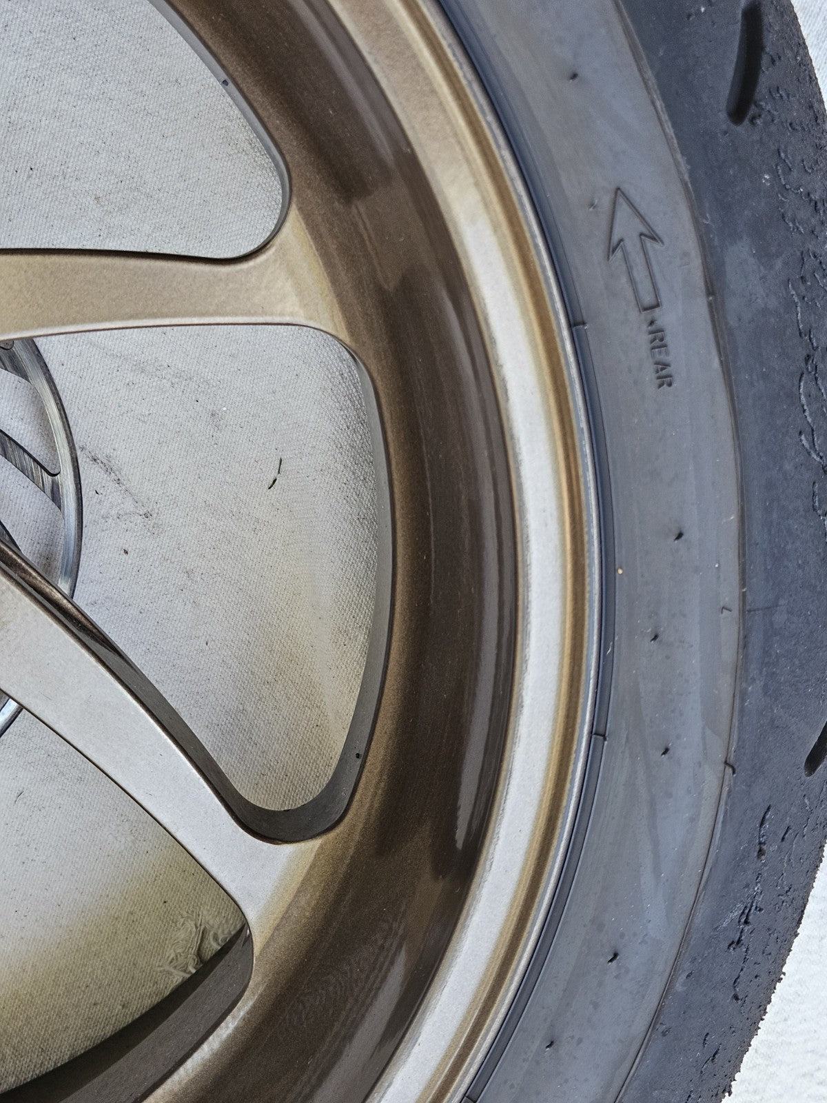 KAWASAKI NINJA ZX10RR ZX10R Marchesini FORGED REAR WHEEL RIM GOLD BRONZE9