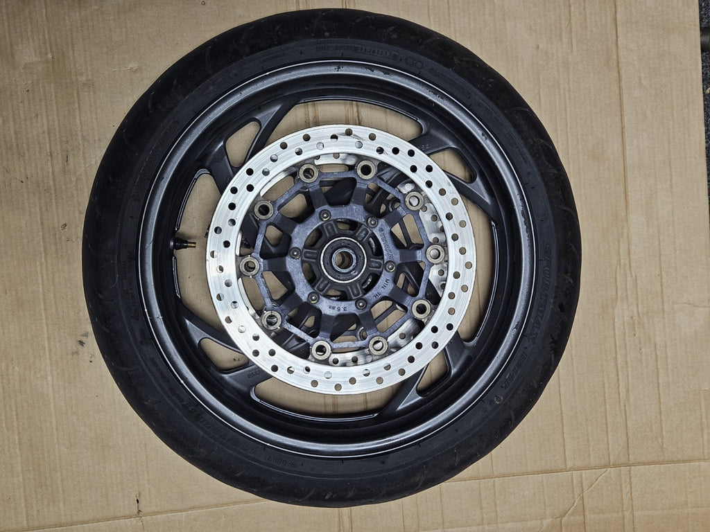 08-14 Honda CB1000R OEM Front Wheel Rim 17 inch Aluminum Hub Bearing Naked Bike
