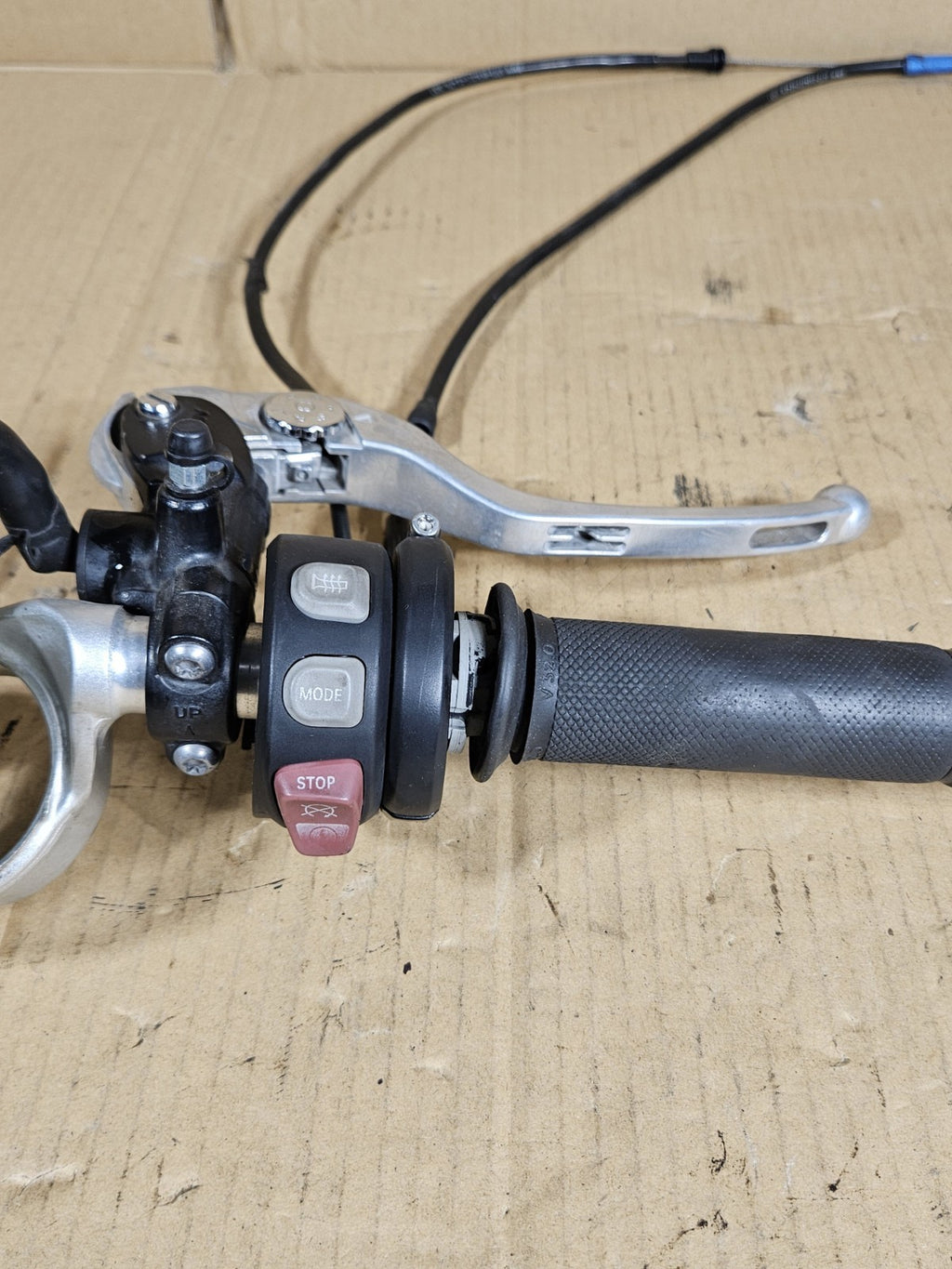 09-14 BMW S1000RR OEM Right Clip On Throttle Brake Master Cylinder Heated Grip17