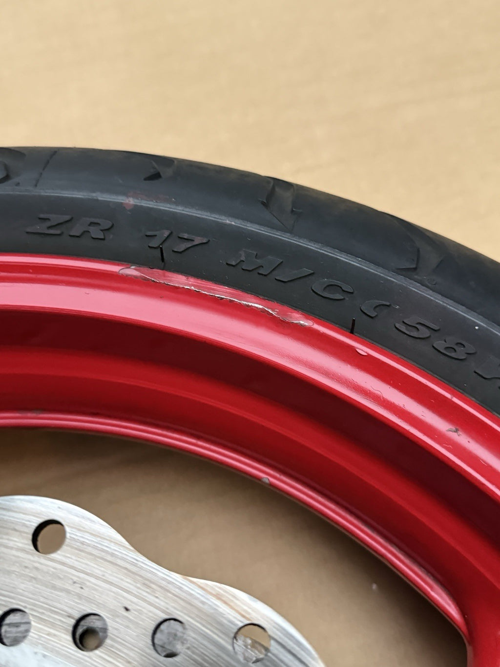 11-25 Suzuki Gsxr600 GSXR750 Front Rear Wheel Back Rim Set OEM Red Painted1