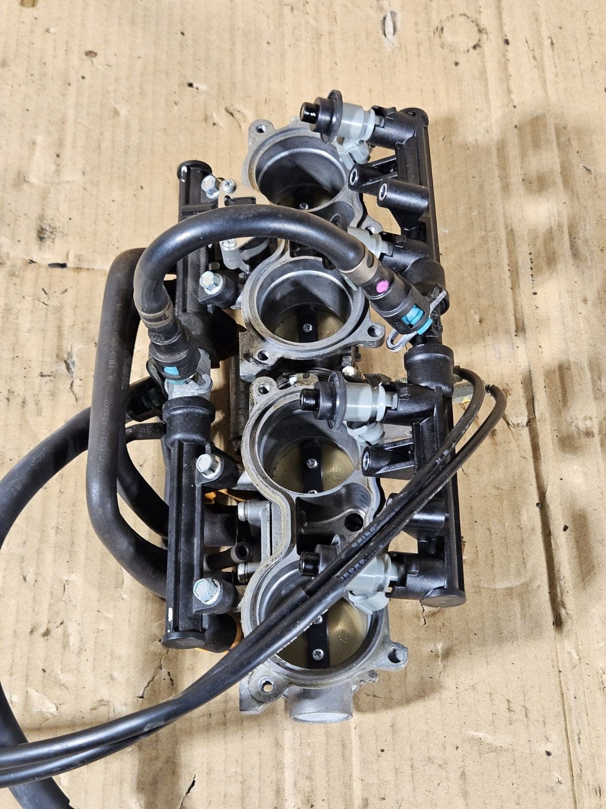 2013 Honda CBR600RR CBR 600RR OEM Throttle Body Primary Secondary Fuel Injectors23