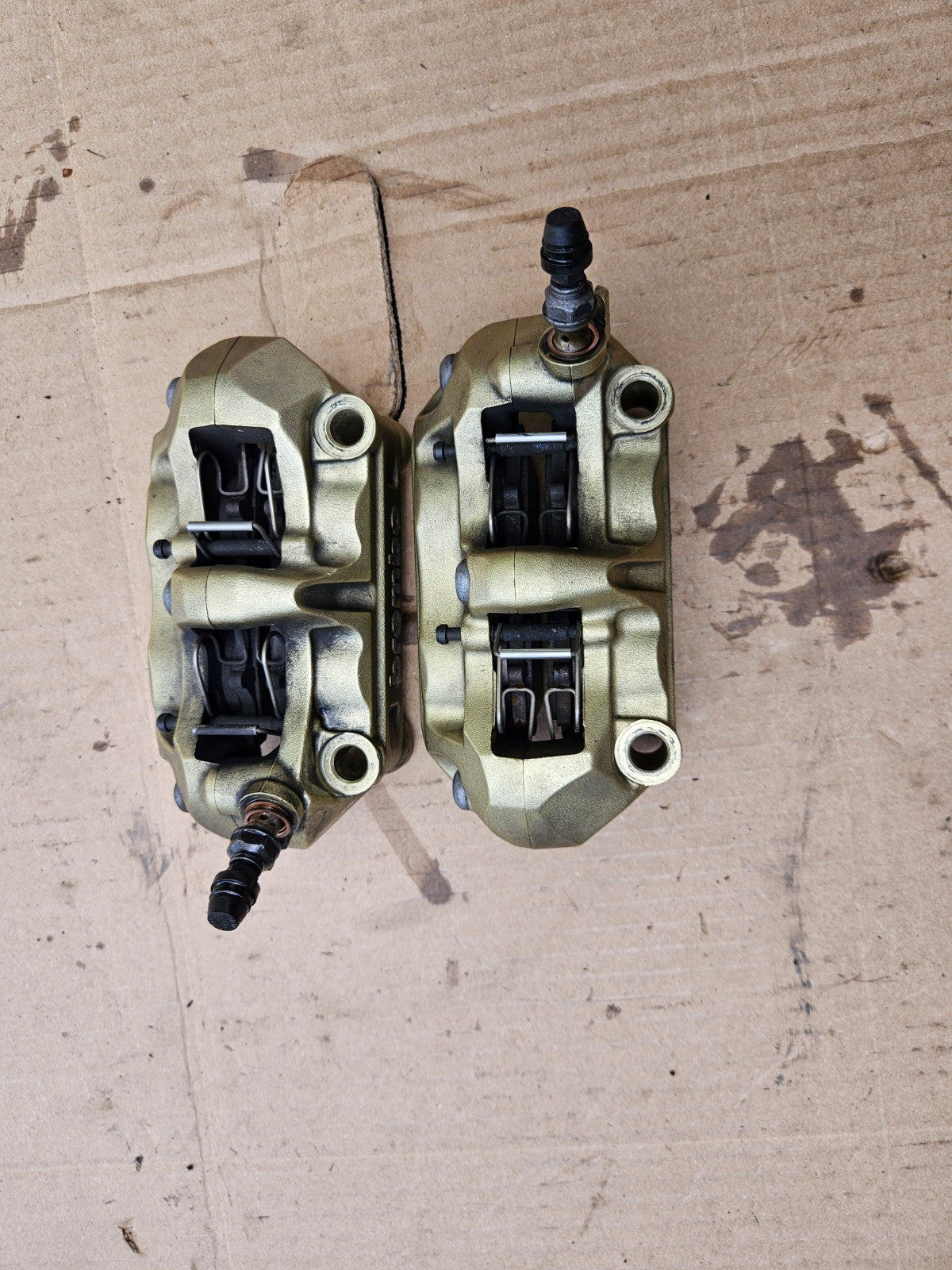 2015 BMW S1000RR Brembo Gold Front Brake Calipers Set OEM