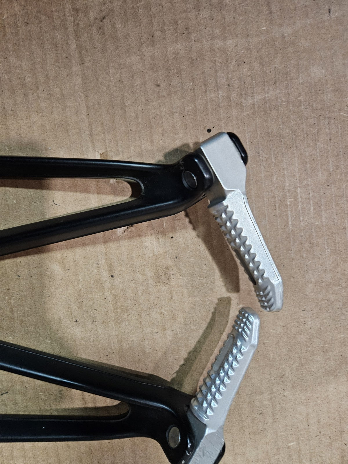 10-18 BMW S1000RR OEM Left Right Rear Passenger Foot Peg Bracket PAIR Set