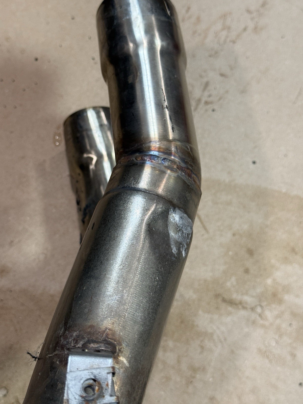 2011-13 Ducati 848 Evo 1098 1198 OEM Exhaust Headers Mid Pipe Assembly Straight