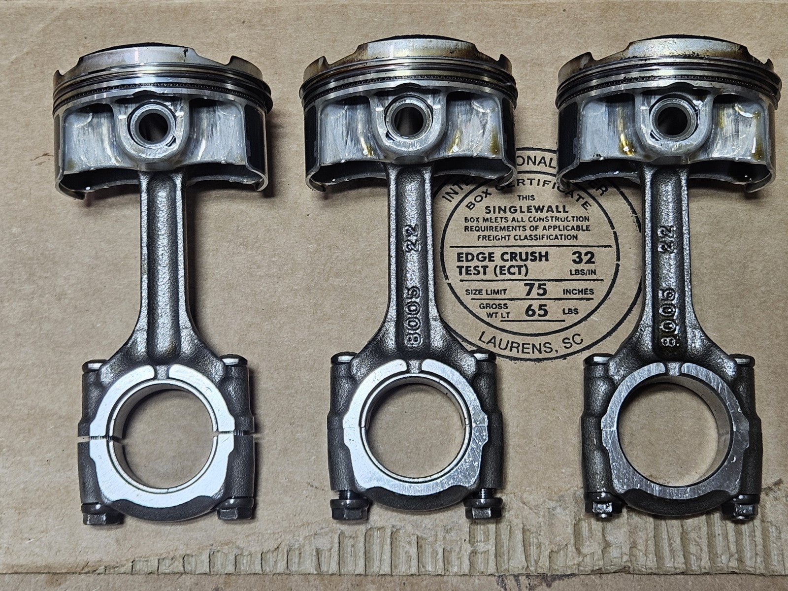 19-23 KAWASAKI NINJA ZX6R ZX636 ENGINE MOTOR PISTONS CONNECTING RODS RINGS SET 3